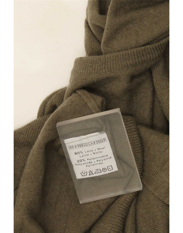 Kappa Mens Crew Neck Jumper Sweater 3XL Khaki Wool