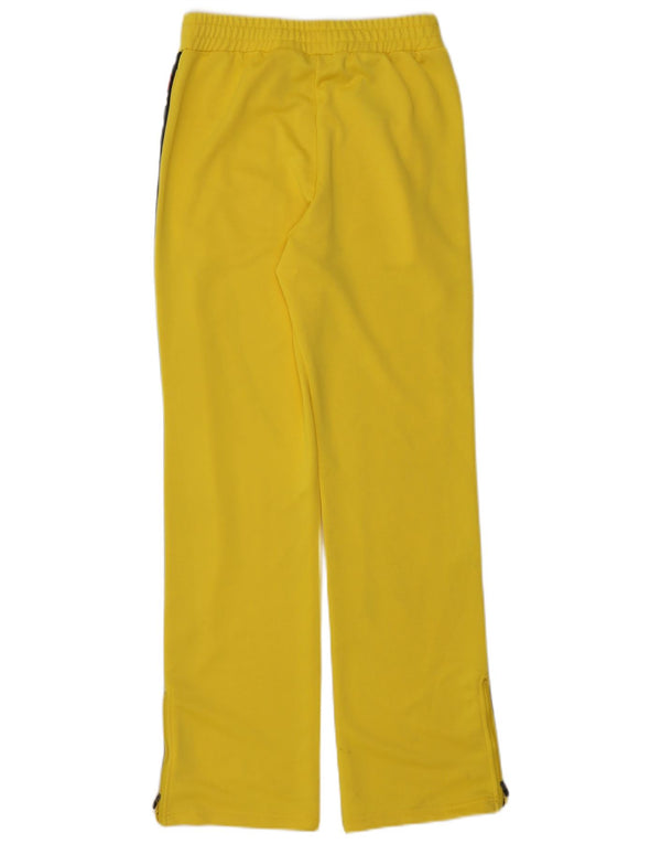 Fila Womens Tracksuit Trousers UK 6 XS Yellow Colourblock Polyester