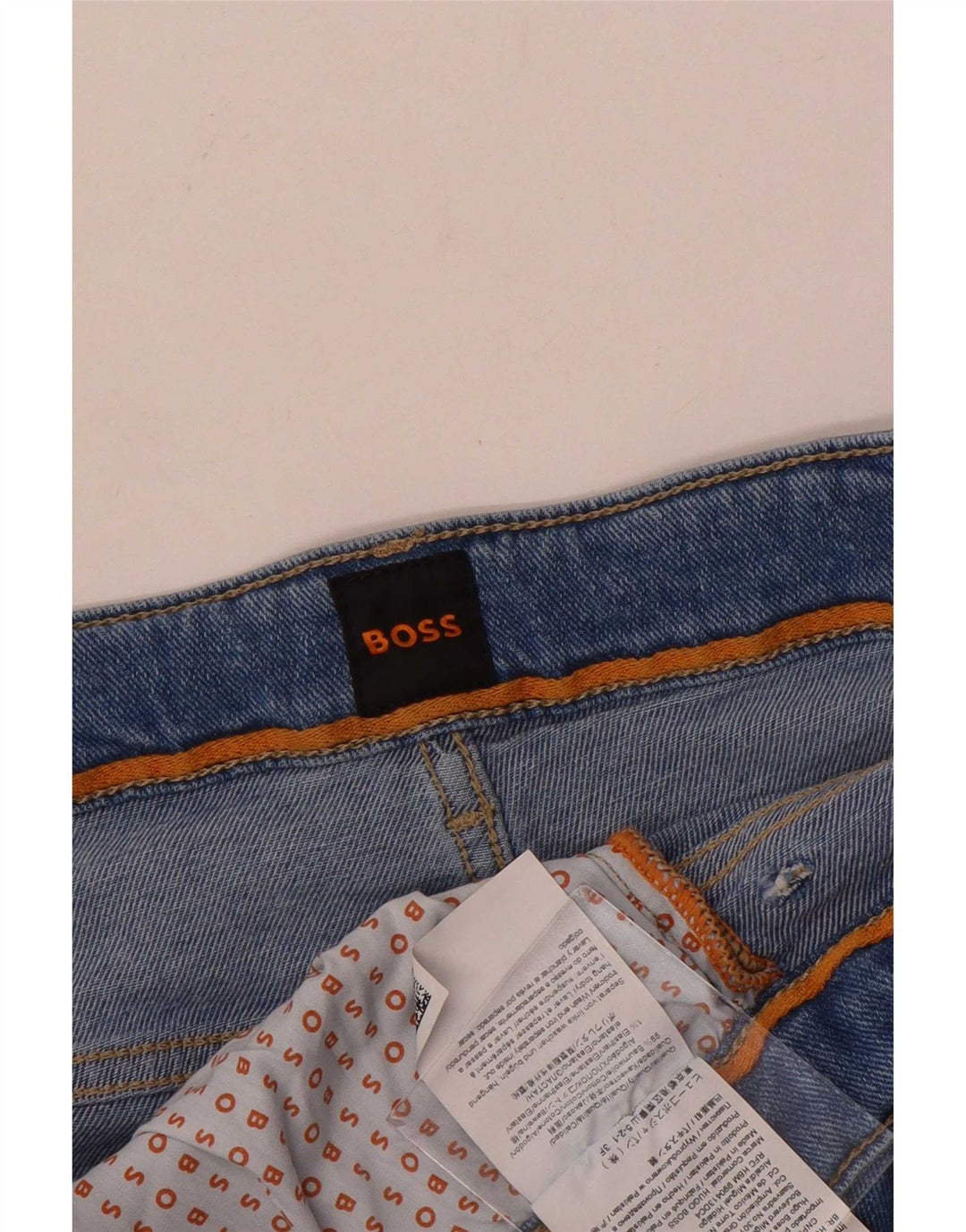 Hugo Boss Mens Straight Jeans W44 L32 Blue Cotton