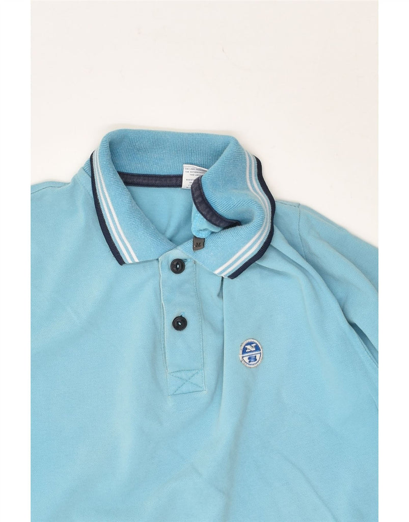 NORTH SAILS Mens Polo Shirt Medium Blue Cotton | Vintage North Sails | Thrift | Second-Hand North Sails | Used Clothing | Messina Hembry 