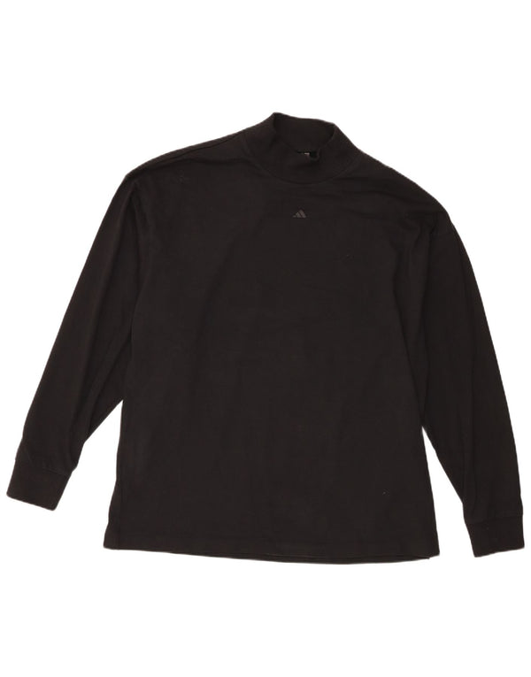 Adidas Mens Loose Fit Graphic Top Long Sleeve Small Black Cotton