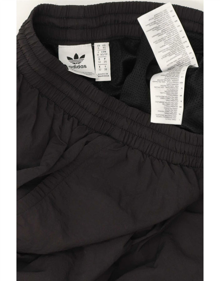 Adidas Womens Graphic Tracksuit Trousers Joggers UK 6 Small Black Polyester