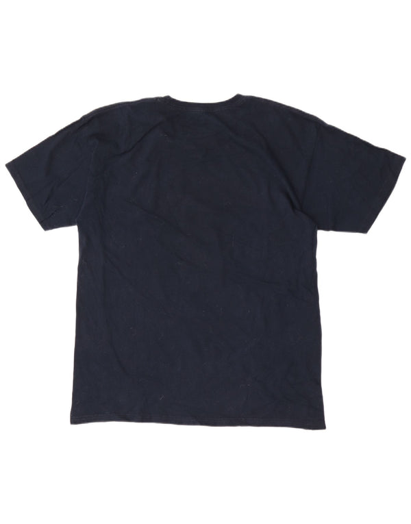 Hard Rock Cafe Mens Santo Domingo Graphic T-Shirt Top Large Navy Blue