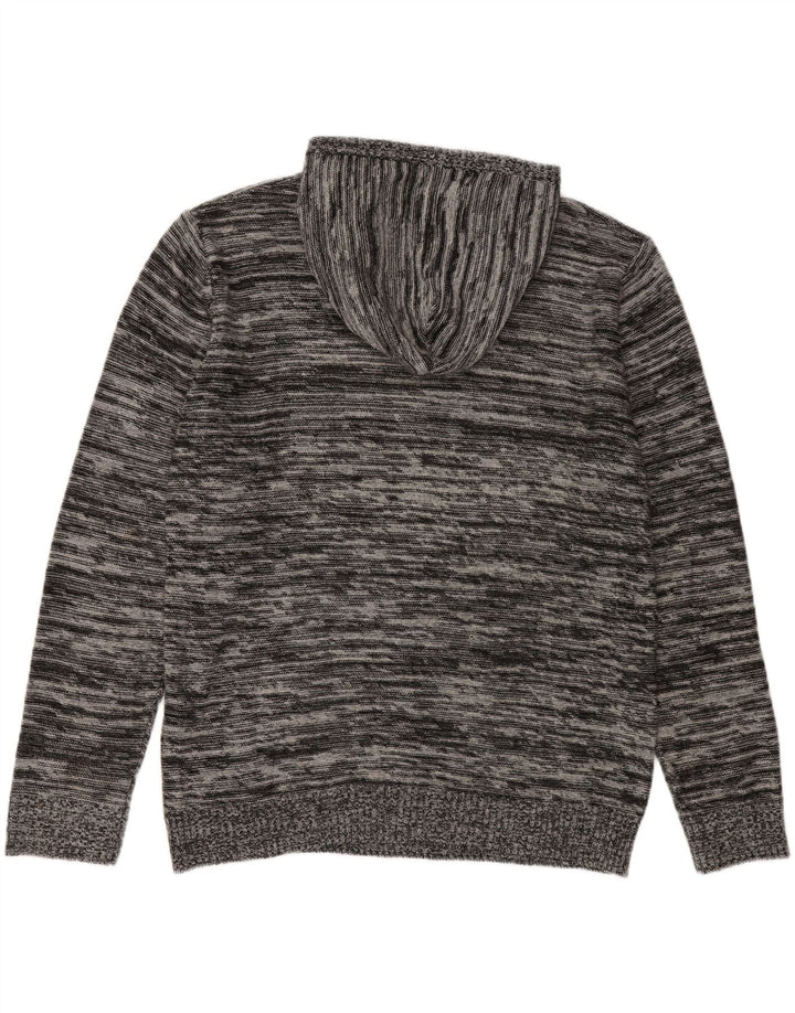 Rip Curl Mens Hooded Jumper Sweater XL Grey Flecked Acrylic