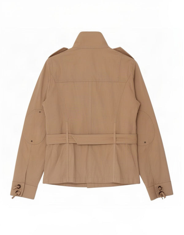 Marella Womens Military Jacket UK 12 Medium Beige Cotton Sports