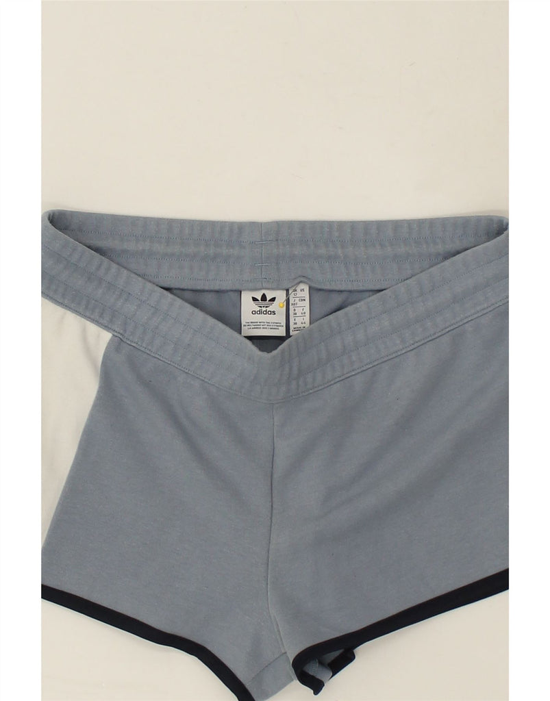 ADIDAS Womens Swimming Shorts UK 12 Medium Grey Colourblock Polyester | Vintage Adidas | Thrift | Second-Hand Adidas | Used Clothing | Messina Hembry 