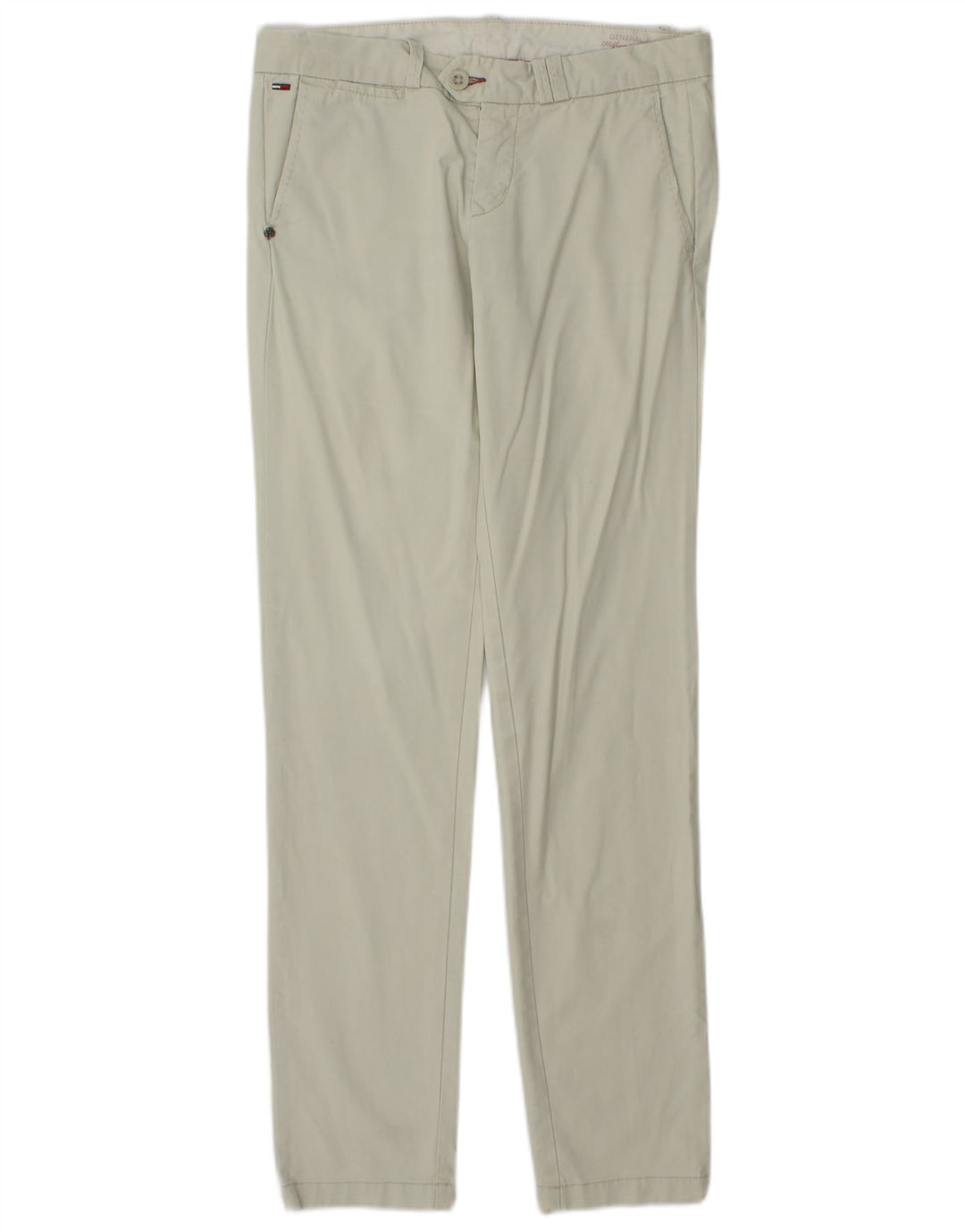 TOMMY HILFIGER Womens Slim Suit Trousers W27 L32 Beige Cotton