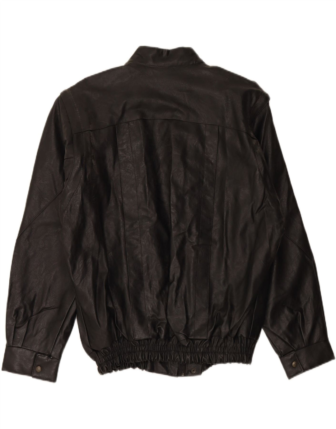 VINTAGE Mens Leather Jacket UK 42 XL Black