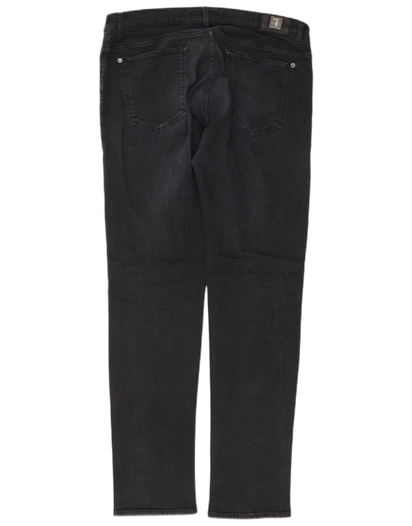 Trussardi Mens Slim Jeans W36 L34 Black Cotton