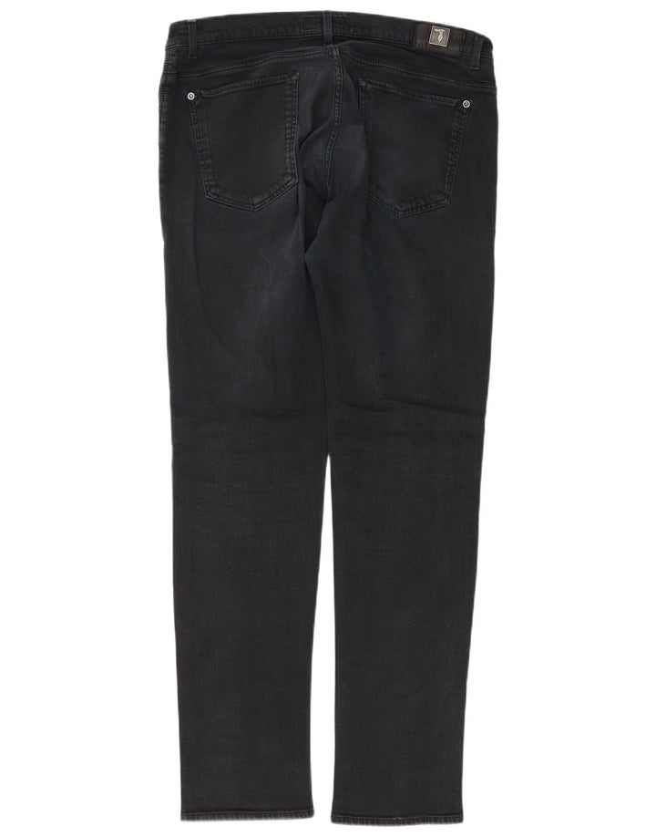 Trussardi Mens Slim Jeans W36 L34 Black Cotton