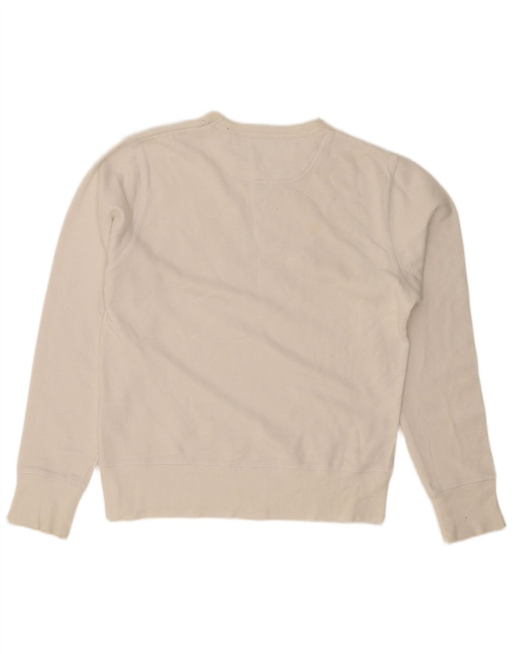 Ben Sherman Mens Graphic Sweatshirt Jumper Medium White Cotton