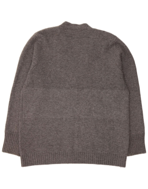 Zara Womens Cardigan Sweater UK 14 Medium Grey Acrylic