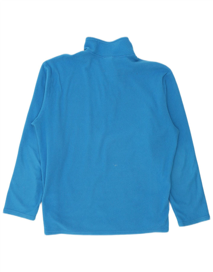 The North Face Mens Zip Neck Fleece Jumper XL Blue Polyester