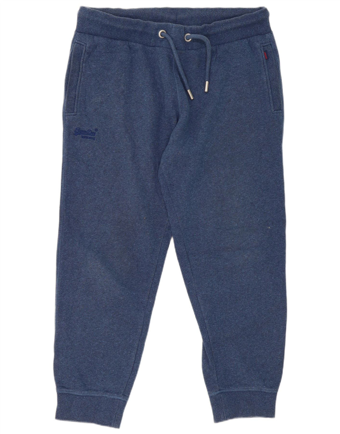 SUPERDRY Mens Tracksuit Trousers Joggers 2XL  Blue Cotton