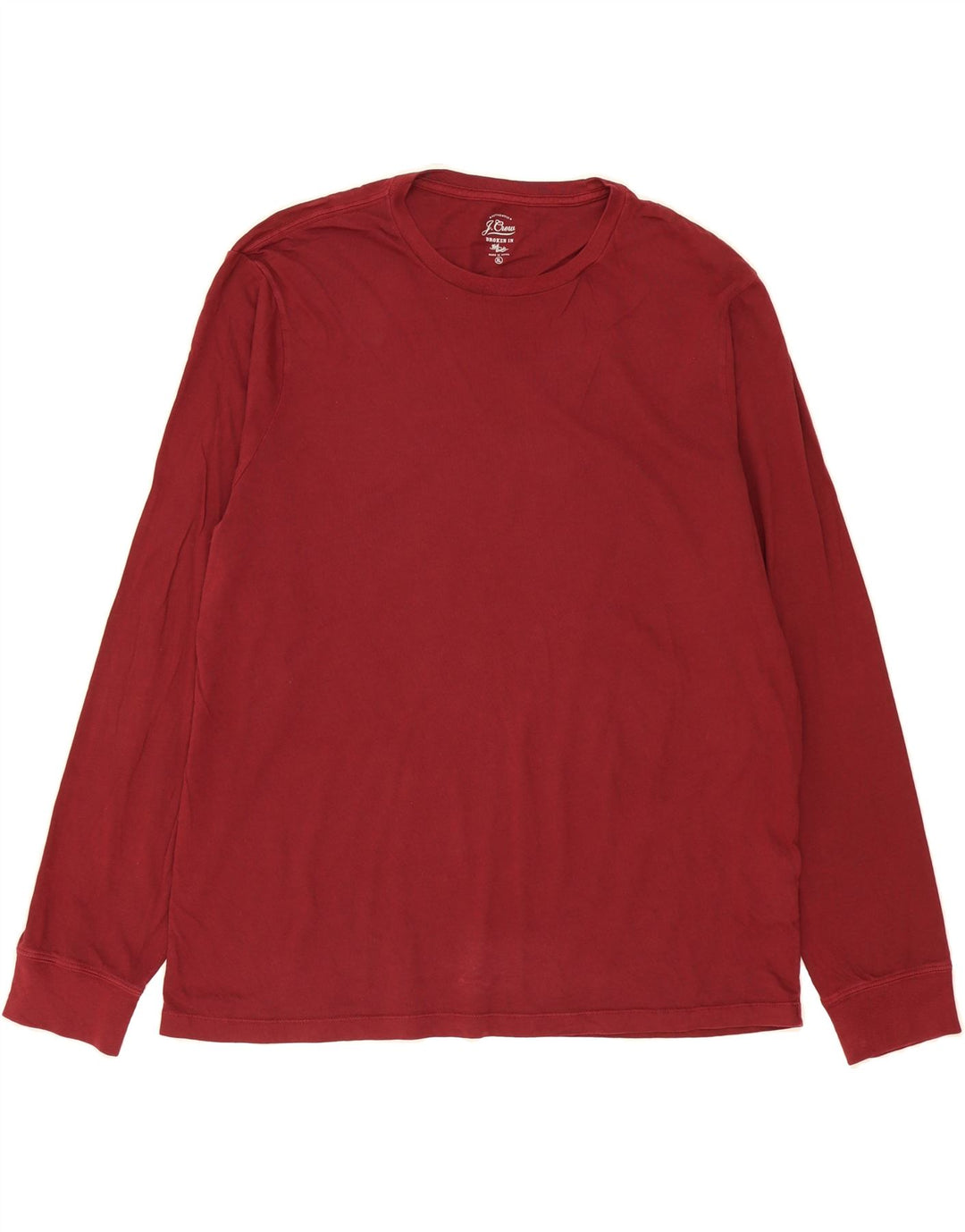 J. CREW Mens Top Long Sleeve XL Maroon Cotton Vintage J. Crew and Second-Hand J. Crew from Messina Hembry 