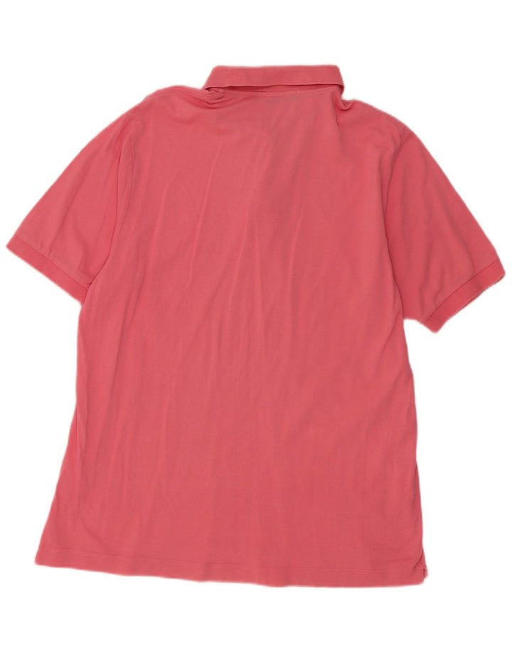 Sergio Tacchini Mens Polo Shirt IT 50 Medium Pink Cotton