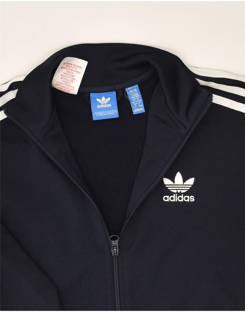 ADIDAS Boys Graphic Tracksuit Top Jacket 11-12 Years Navy Blue Colourblock | Vintage Adidas | Thrift | Second-Hand Adidas | Used Clothing | Messina Hembry 