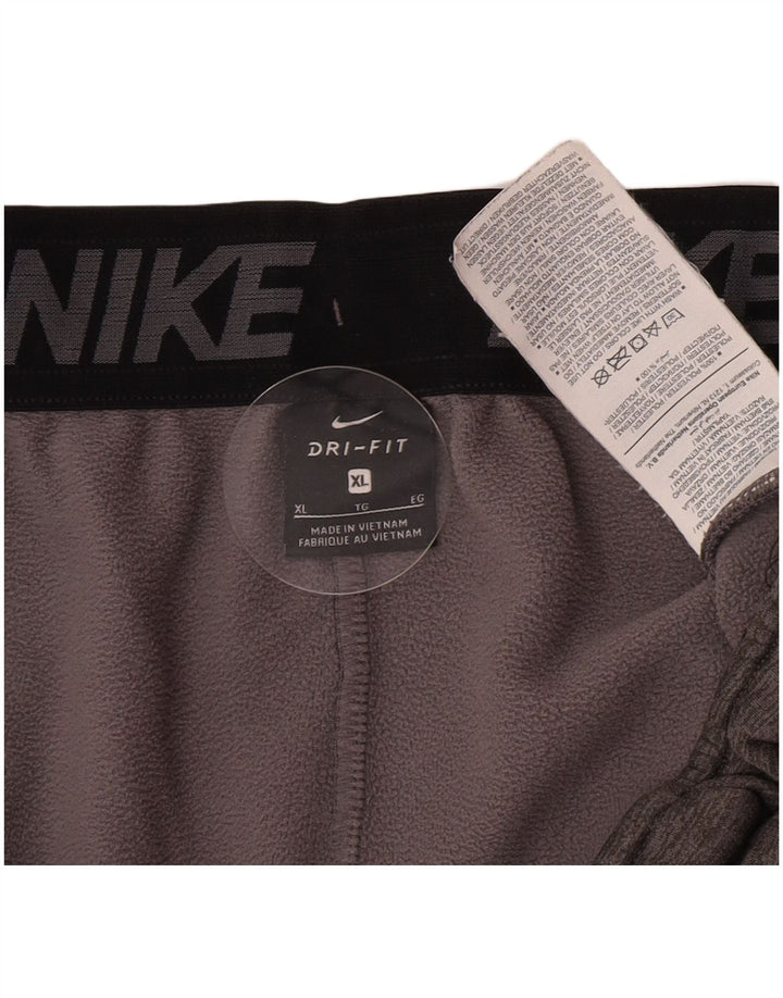 Nike Mens Dri Fit Tracksuit Trousers Joggers XL  Grey Flecked Polyester