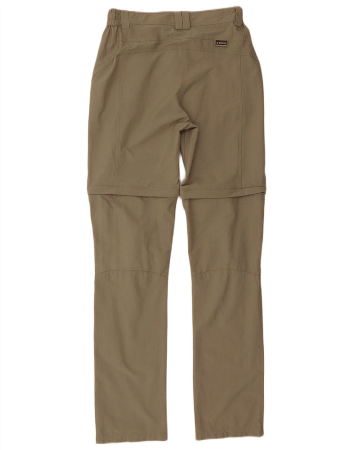 Brugi Womens Slim Casual Trousers UK 10 Small W28 L33 Khaki Polyamide