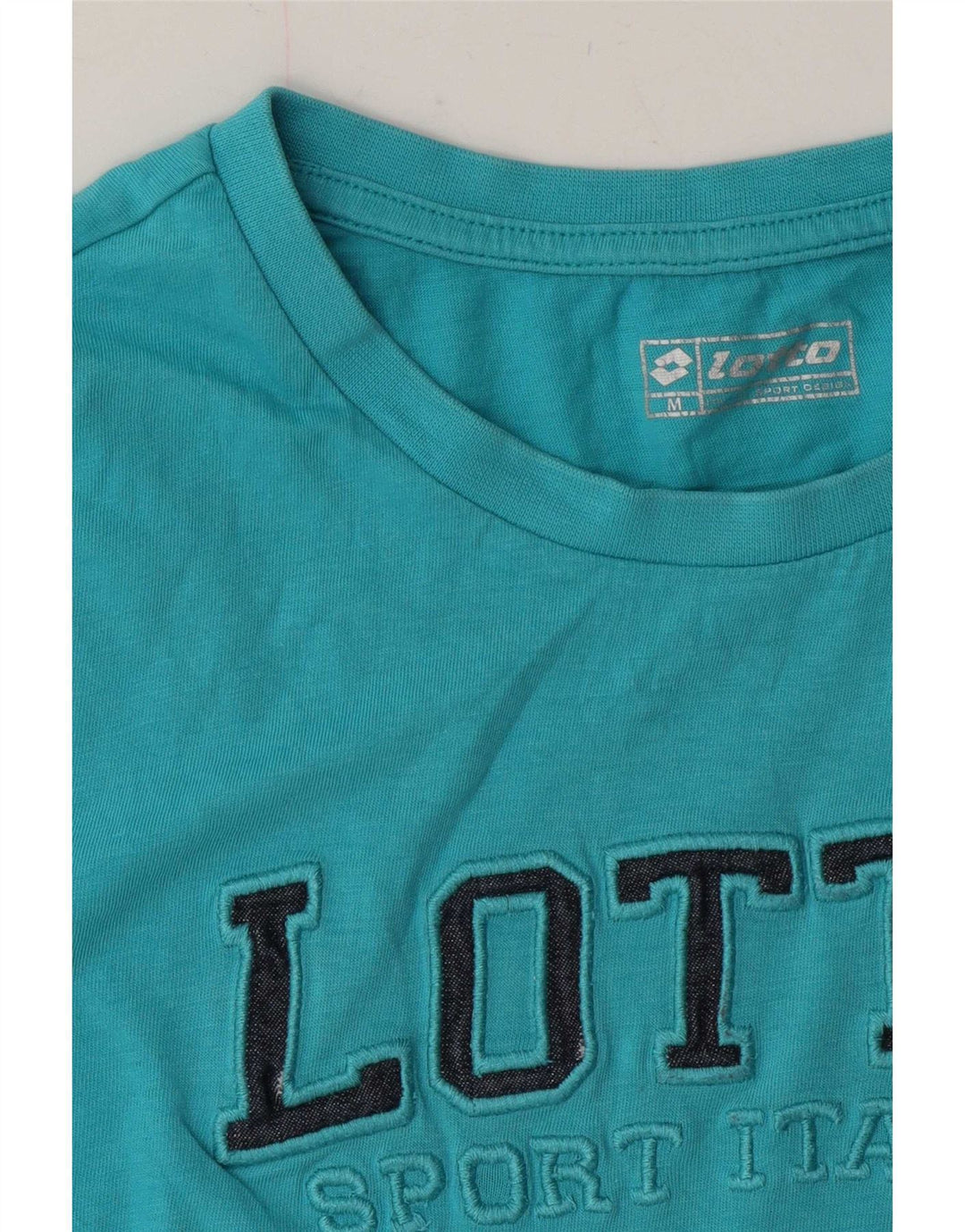 Lotto Womens Graphic T-Shirt Top UK 14 Medium Blue