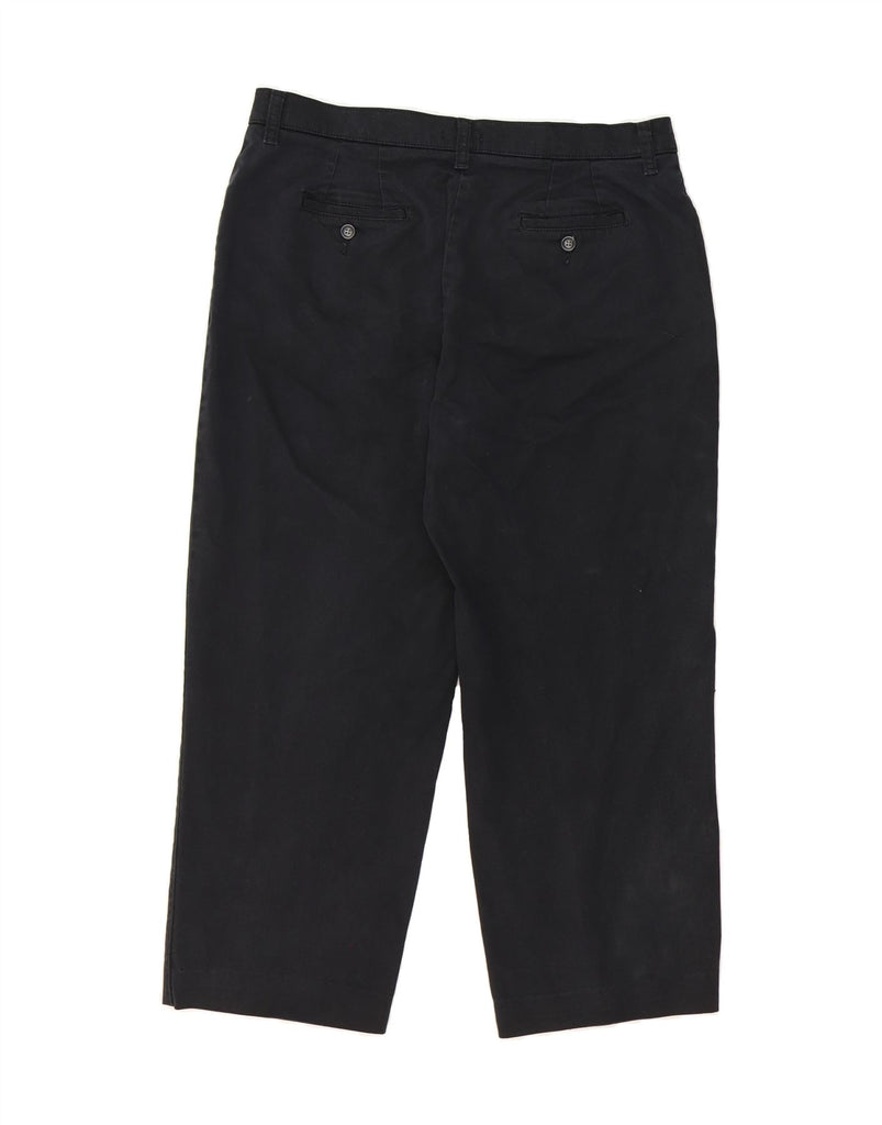 LEE Womens Straight Cropped Trousers US 14 XL W34 L24 Black Cotton Vintage Lee and Second-Hand Lee from Messina Hembry 