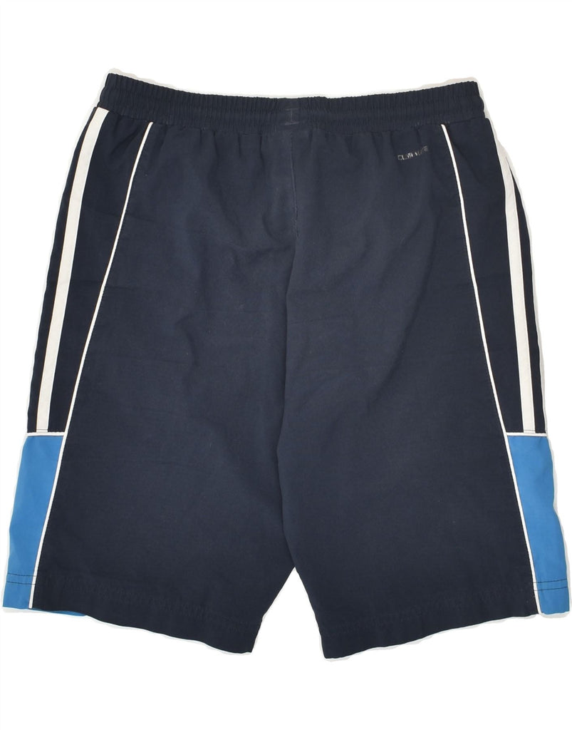 ADIDAS Boys Climalite Sport Shorts 11-12 Years Navy Blue Colourblock | Vintage Adidas | Thrift | Second-Hand Adidas | Used Clothing | Messina Hembry 