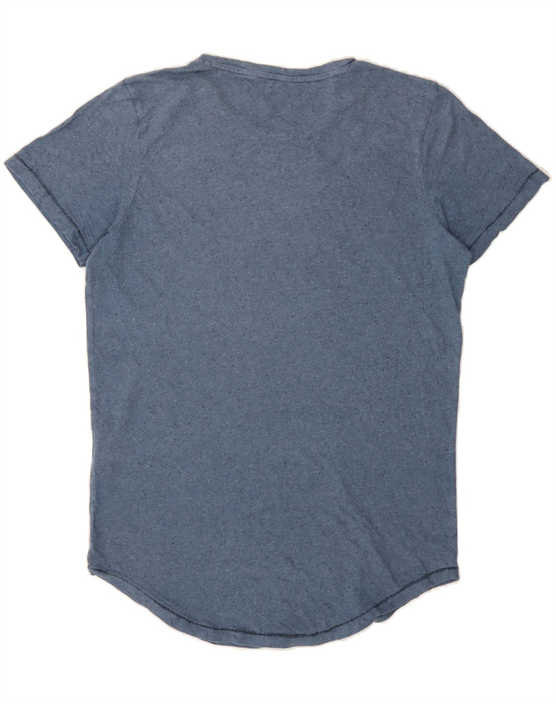 JACK & JONES Mens T-Shirt Top Medium Navy Blue Flecked Cotton Vintage Jack & Jones and Second-Hand Jack & Jones from Messina Hembry 