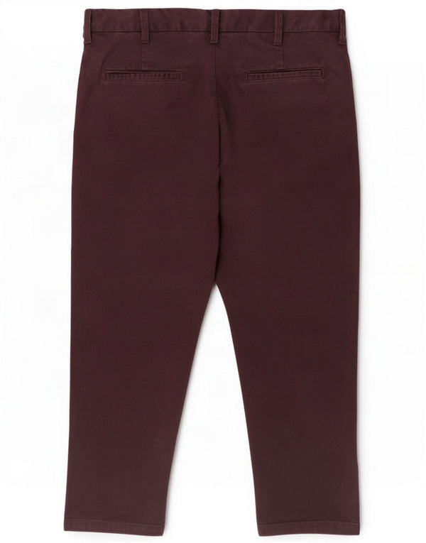 Marks & Spencer Mens Blue Harbour Chino Trousers W38 L29 Burgundy
