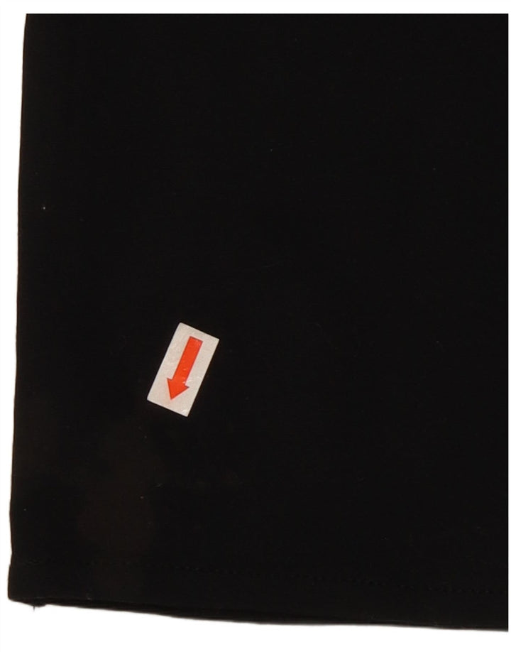 CALVIN KLEIN Womens Slim Casual Trousers US 12 Large W30 L31 Black Rayon