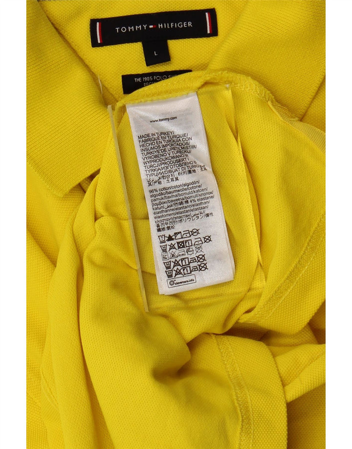 TOMMY HILFIGER Mens Regular Fit Polo Shirt Large Yellow Cotton Vintage Tommy Hilfiger and Second-Hand Tommy Hilfiger from Messina Hembry 