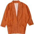 Vintage Womens Batwing Leather Coat EU 36 Small Brown