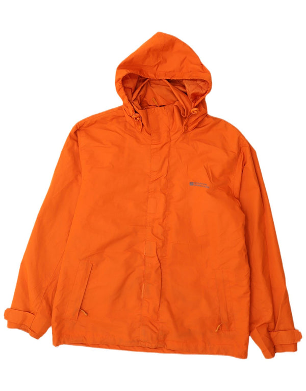 Mountain Warehouse Mens Hooded Rain Jacket UK 38 Medium Orange Polyester