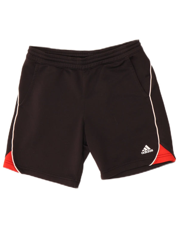 Adidas Boys Climalite Sport Shorts 9-10 Years Black Colourblock Polyester