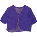 VINTAGE Womens 1 Button Crop Bolero Jacket UK 14 Large Purple Polka Dot | Vintage Vintage | Thrift | Second-Hand Vintage | Used Clothing | Messina Hembry 