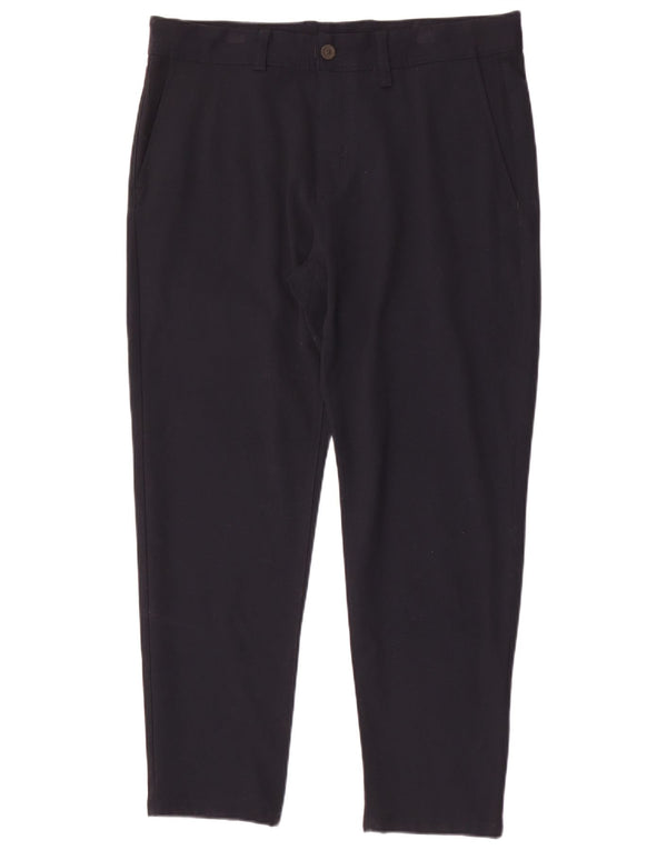 Zara Mens Chino Trousers EU 44 Large W34 L28 Navy Blue Polyester