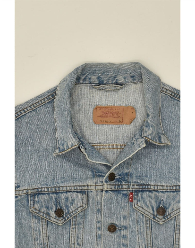 LEVI'S Girls Denim Jacket 13-14 Years Large Blue Cotton | Vintage Levi's | Thrift | Second-Hand Levi's | Used Clothing | Messina Hembry 