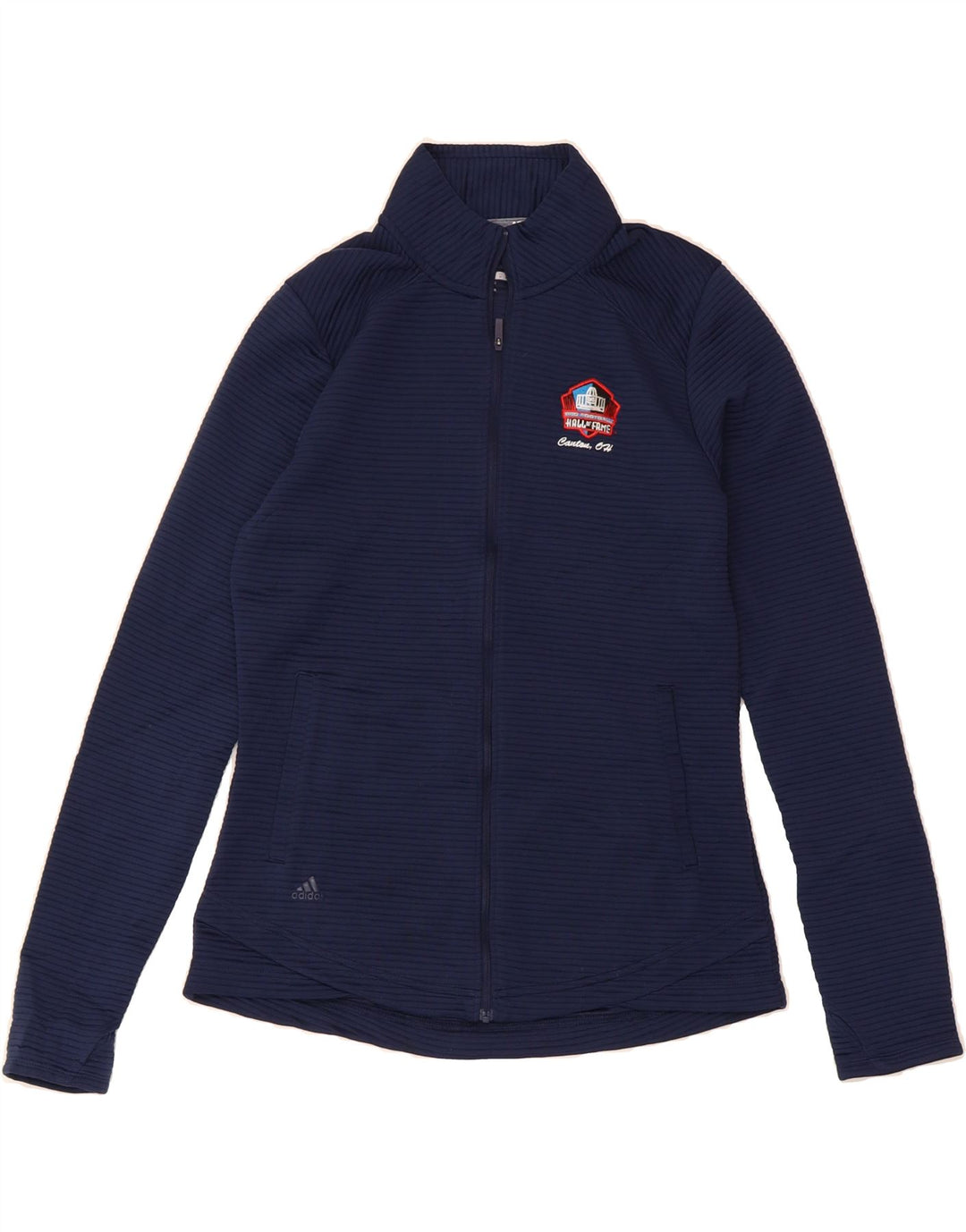 ADIDAS Womens Tracksuit Top Jacket UK 10 Small Navy Blue Vintage Adidas and Second-Hand Adidas from Messina Hembry 