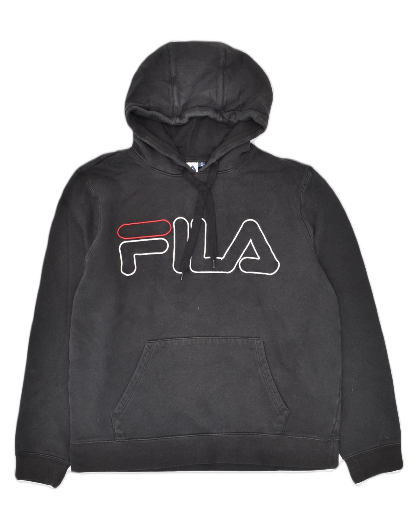 Fila tag fleece black & white deals hoodie