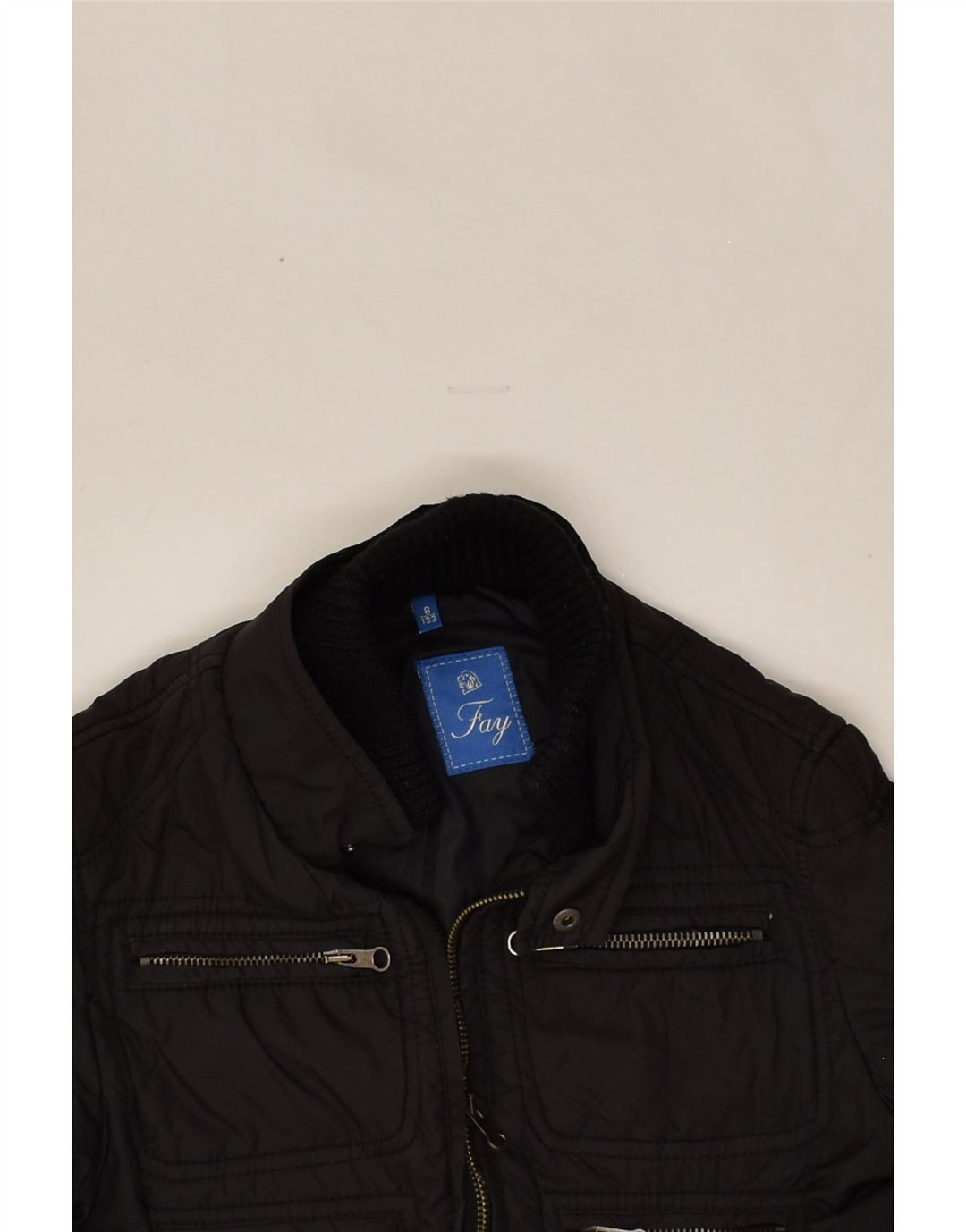 FAY Boys Bomber Jacket 7-8 Years Black Polyester | Vintage Fay | Thrift | Second-Hand Fay | Used Clothing | Messina Hembry 