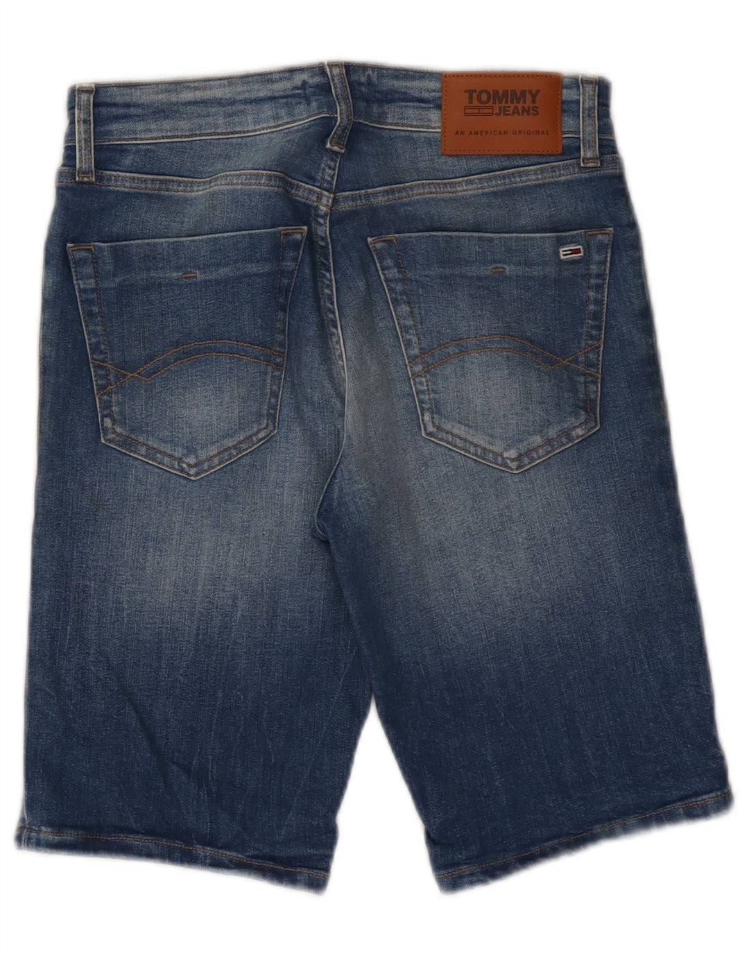 Tommy Hilfiger Mens Slim Denim Shorts W28 Small Blue Cotton