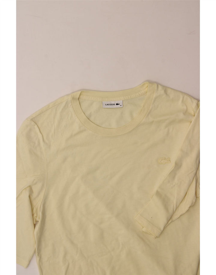 LACOSTE Womens T-Shirt Top Size 44 Large Yellow Cotton Vintage Lacoste and Second-Hand Lacoste from Messina Hembry 