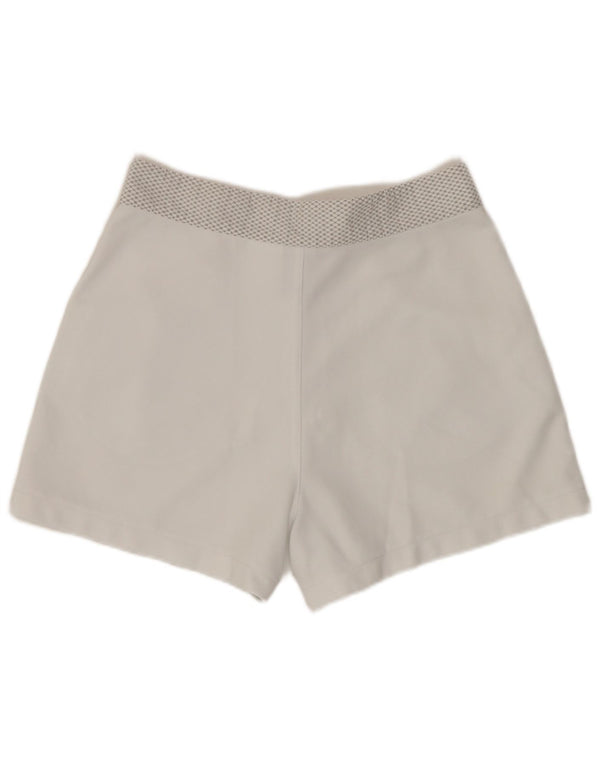 Lotto Womens High Waist Casual Shorts UK 14 Medium W28 White Polyester