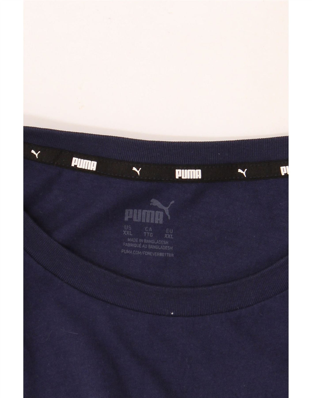 PUMA Mens Graphic T-Shirt Top 2XL Navy Blue
