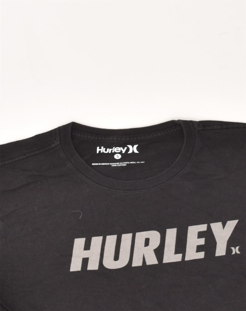 HURLEY Mens Graphic T-Shirt Top Small Black Cotton | Vintage Hurley | Thrift | Second-Hand Hurley | Used Clothing | Messina Hembry 