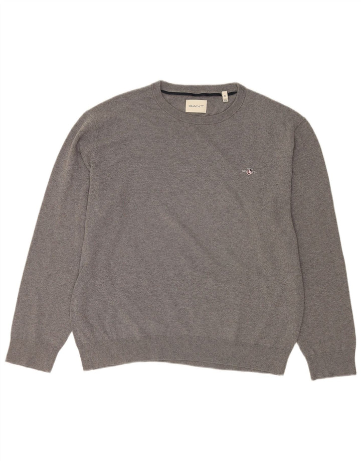 Gant Mens Crew Neck Jumper Sweater XL Grey