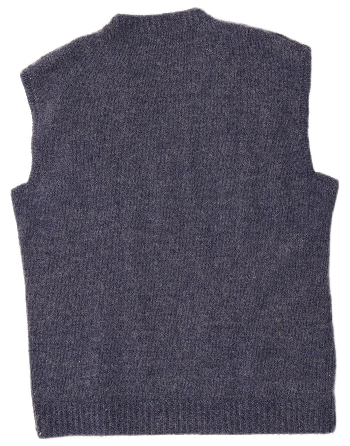 Vintage Mens Vest Tank Top Medium Navy Blue