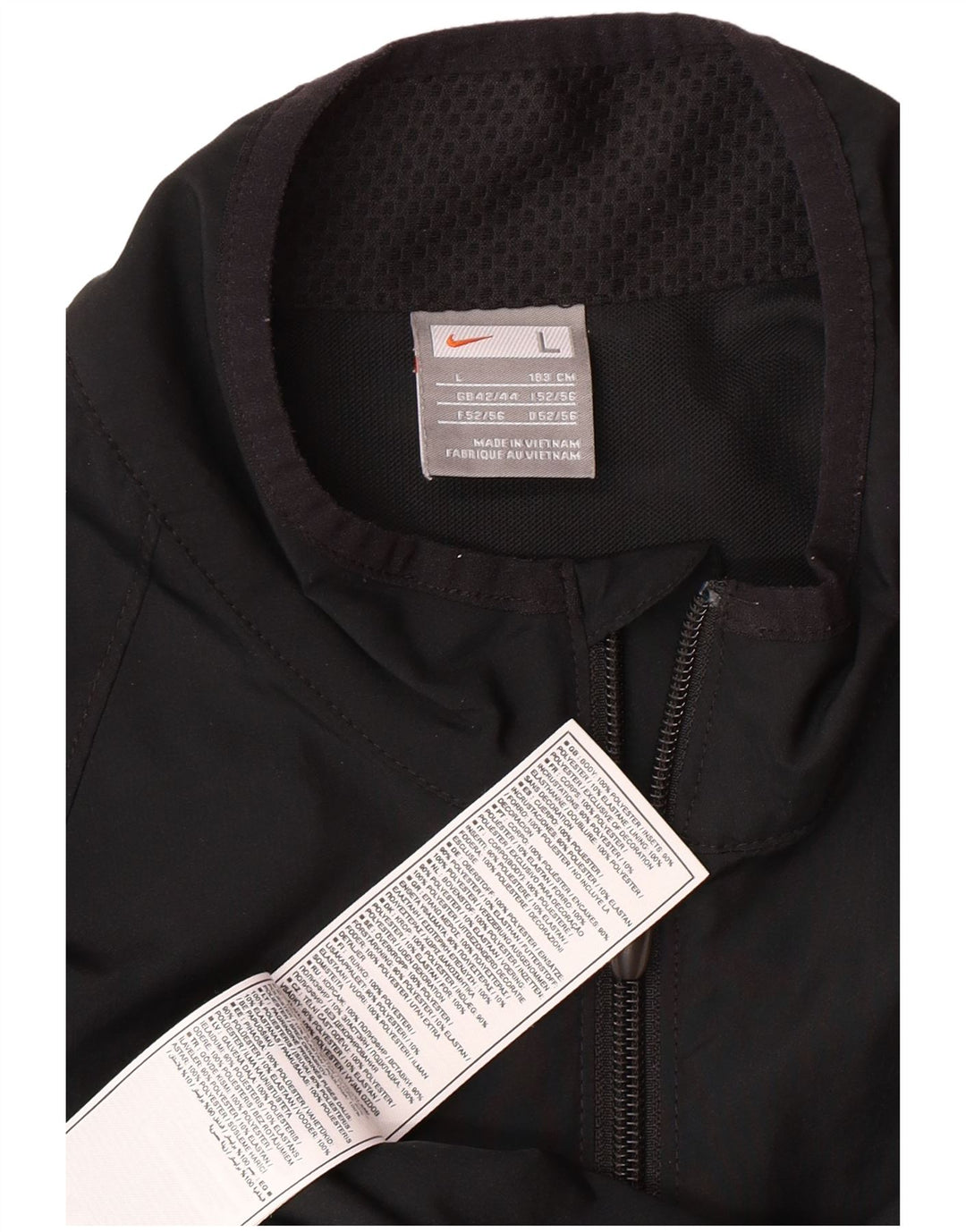 NIKE Mens Rain Jacket UK 42/44 Large Black Polyester