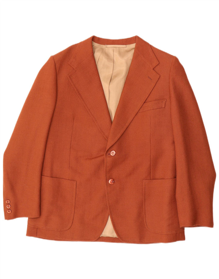 Vintage Mens 2 Button Blazer Jacket UK 38 Medium Brown