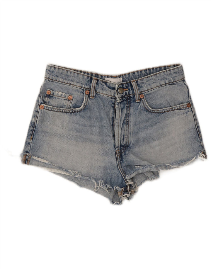 Zara Womens Denim Hot Pants EU 36 XS W26 Blue