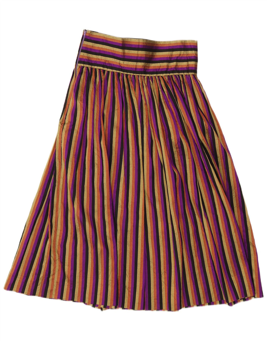 Vintage Womens High Waist A-Line Skirt W30 Medium Multicoloured Striped